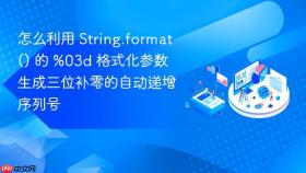 怎么利用 string.format() 的 %03d 格式化参数生成三位补零的自动递增序列号