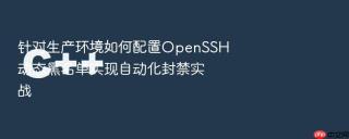 针对生产环境如何配置openssh动态黑名单实现自动化封禁实战