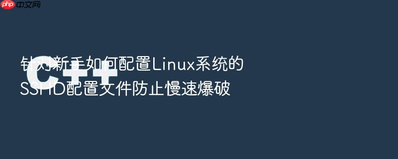 针对新手如何配置linux系统的sshd配置文件防止慢速爆破