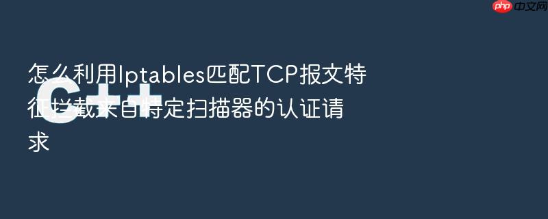 怎么利用iptables匹配tcp报文特征拦截来自特定扫描器的认证请求