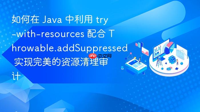如何在 java 中利用 try-with-resources 配合 throwable.addsuppressed 实现完美的资源清理审计