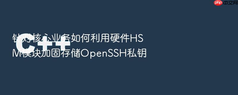 针对核心业务如何利用硬件hsm模块加固存储openssh私钥