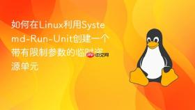 如何在linux利用systemd-run-unit创建一个带有限制参数的临时资源单元