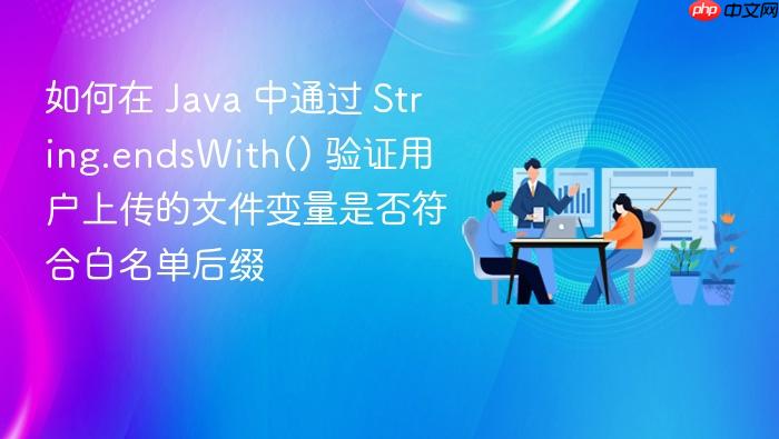 如何在 java 中通过 string.endswith() 验证用户上传的文件变量是否符合白名单后缀