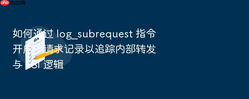 如何通过 log_subrequest 指令开启子请求记录以追踪内部转发与 ssi 逻辑