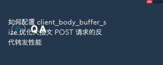 如何配置 client_body_buffer_size 优化大报文 post 请求的反代转发性能