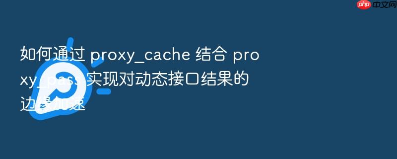 如何通过 proxy_cache 结合 proxy_pass 实现对动态接口结果的边缘加速