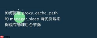 如何配置 proxy_cache_path 的 manager_sleep 调优负载均衡缓存管理后台节奏