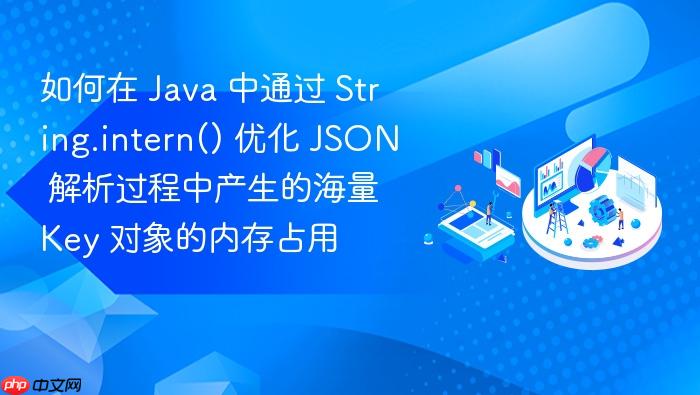 如何在 java 中通过 string.intern() 优化 json 解析过程中产生的海量 key 对象的内存占用