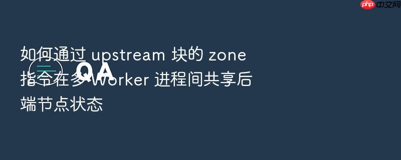 如何通过 upstream 块的 zone 指令在多 worker 进程间共享后端节点状态