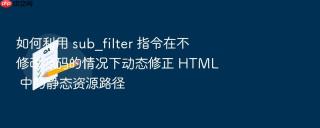 如何利用 sub_filter 指令在不修改源码的情况下动态修正 html 中的静态资源路径