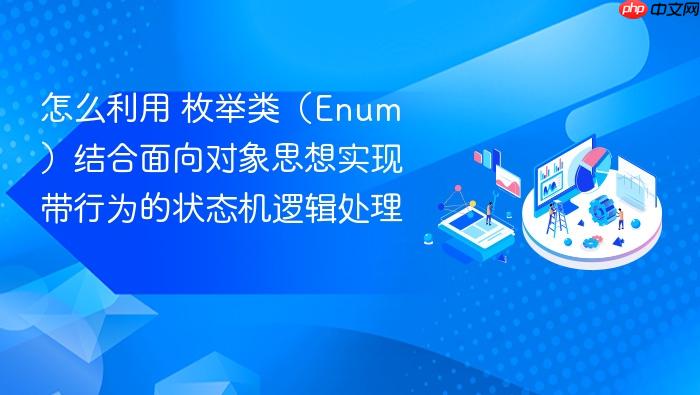 怎么利用 枚举类（enum）结合面向对象思想实现带行为的状态机逻辑处理