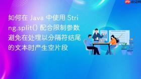 如何在 java 中使用 string.split() 配合限制参数避免在处理以分隔符结尾的文本时产生空片段