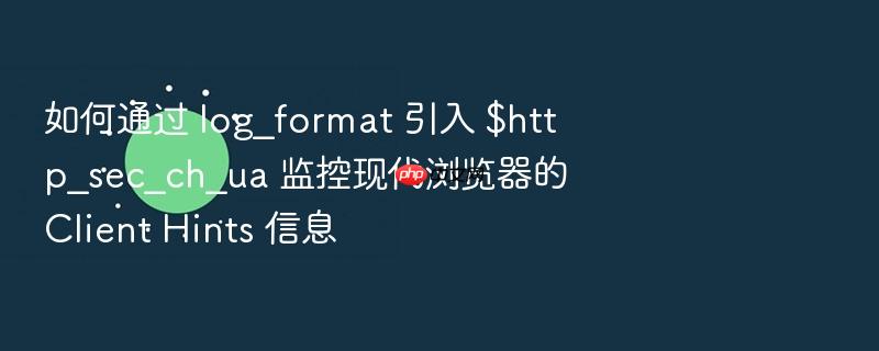 如何通过 log_format 引入 $http_sec_ch_ua 监控现代浏览器的 client hints 信息
