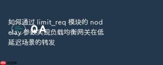 如何通过 limit_req 模块的 nodelay 参数实现负载均衡网关在低延迟场景的转发