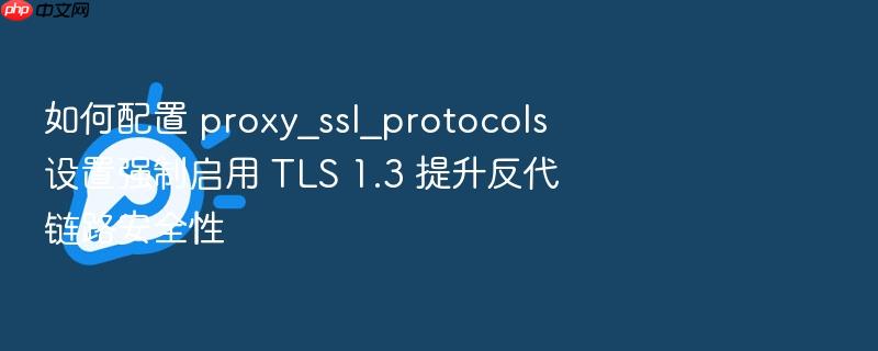 如何配置 proxy_ssl_protocols 设置强制启用 tls 1.3 提升反代链路安全性