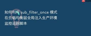 如何利用 sub_filter_once 模式在负载均衡层全局注入生产环境监控追踪脚本