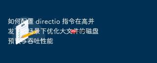如何配置 directio 指令在高并发下载场景下优化大文件的磁盘预读与吞吐性能