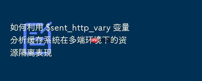 如何利用 $sent_http_vary 变量分析缓存系统在多端环境下的资源隔离表现