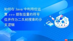 如何在 java 中利用位运算 >>> 提取变量的符号位并作为二叉树搜索的分支逻辑