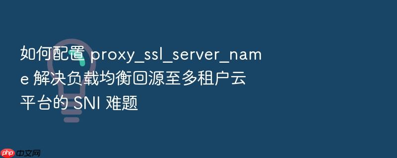 如何配置 proxy_ssl_server_name 解决负载均衡回源至多租户云平台的 sni 难题