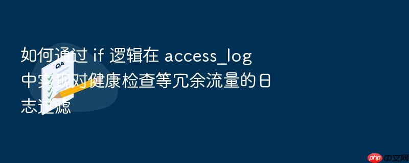 如何通过 if 逻辑在 access_log 中实现对健康检查等冗余流量的日志过滤