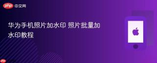 华为手机照片加水印 照片批量加水印教程