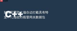 如何配置防火墙自动拦截具有特定ttl指纹的假冒网关数据包