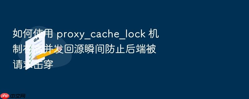 如何使用 proxy_cache_lock 机制在高并发回源瞬间防止后端被请求击穿