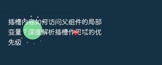 插槽内容如何访问父组件的局部变量?深度解析插槽作用域的优先级