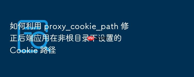 如何利用 proxy_cookie_path 修正后端应用在非根目录下设置的 cookie 路径
