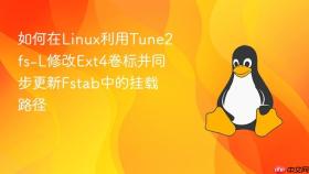 如何在linux利用tune2fs-l修改ext4卷标并同步更新fstab中的挂载路径
