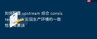 如何配置 upstream 结合 consistent_hash 实现生产环境的一致性哈希算法