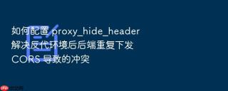如何配置 proxy_hide_header 解决反代环境后后端重复下发 cors 导致的冲突
