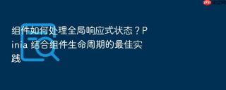 组件如何处理全局响应式状态?pinia 结合组件生命周期的最佳实践