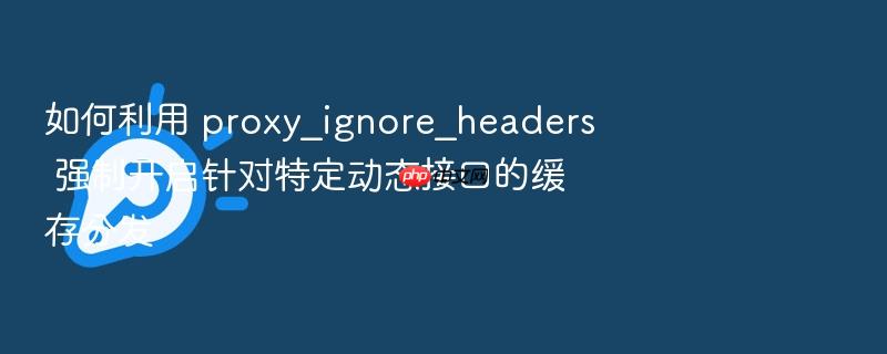 如何利用 proxy_ignore_headers 强制开启针对特定动态接口的缓存分发