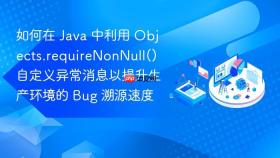 如何在 java 中利用 objects.requirenonnull() 自定义异常消息以提升生产环境的 bug 溯源速度