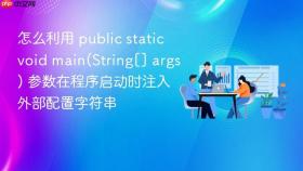 怎么利用 public static void main(string[] args) 参数在程序启动时注入外部配置字符串