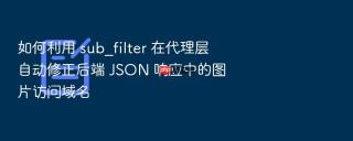 如何利用 sub_filter 在代理层自动修正后端 json 响应中的图片访问域名