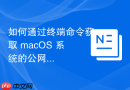 如何通过终端命令获取 macOS 系统的公网 IP 地址及其归属地详细信息