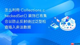 怎么利用 collections.checkedset() 装饰已有集合以防止反射绕过泛型检查插入非法数据