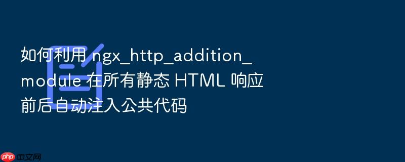 如何利用 ngx_http_addition_module 在所有静态 html 响应前后自动注入公共代码