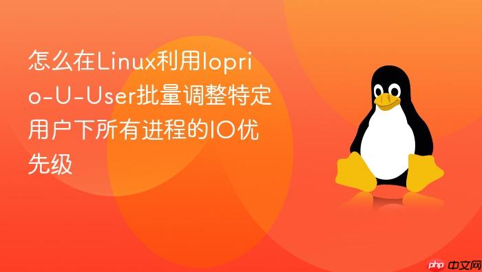 怎么在linux利用ioprio-u-user批量调整特定用户下所有进程的io优先级
