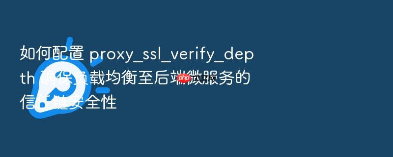 如何配置 proxy_ssl_verify_depth 确保负载均衡至后端微服务的信任链安全性