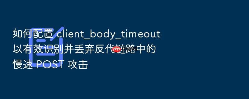 如何配置 client_body_timeout 以有效识别并丢弃反代链路中的慢速 post 攻击