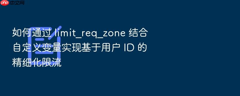 如何通过 limit_req_zone 结合自定义变量实现基于用户 id 的精细化限流