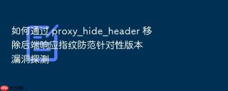 如何通过 proxy_hide_header 移除后端响应指纹防范针对性版本漏洞探测