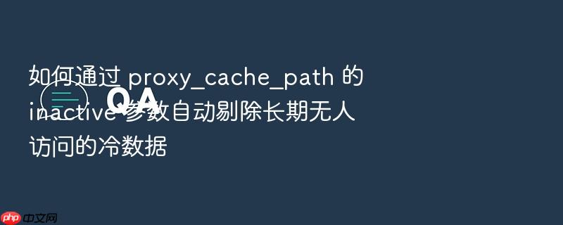 如何通过 proxy_cache_path 的 inactive 参数自动剔除长期无人访问的冷数据