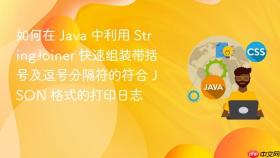 如何在 java 中利用 stringjoiner 快速组装带括号及逗号分隔符的符合 json 格式的打印日志