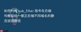 如何利用 sub_filter 指令在负载均衡层统一修正后端不同域名的静态资源路径